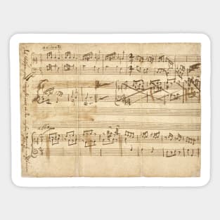 Mozart | Original manuscript | First musical composition | 2 of 4 Sticker